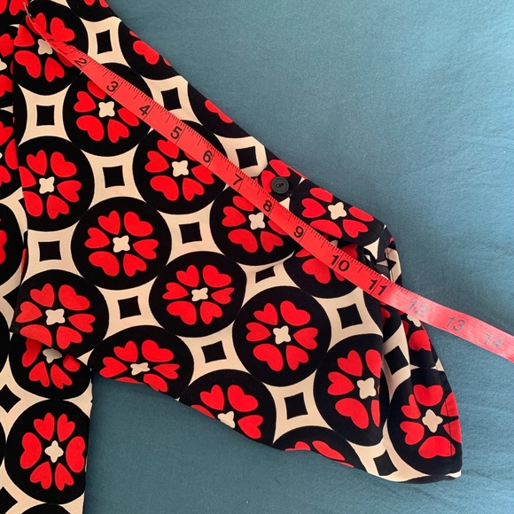 Small Retro Red Floral Blouse from Freeway - Picture 5 of 6